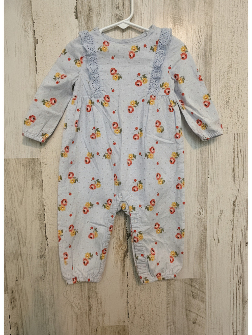 GAP Baby 6-12 Months Floral Cotton Romper